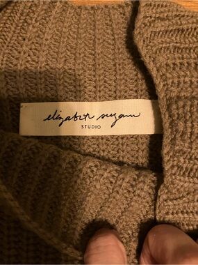 Elizabeth Suzann Taupe Raglan Wool Sweater